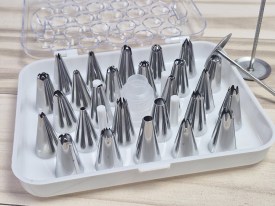 Set 26 picos caja acrilica tapa bisagra 